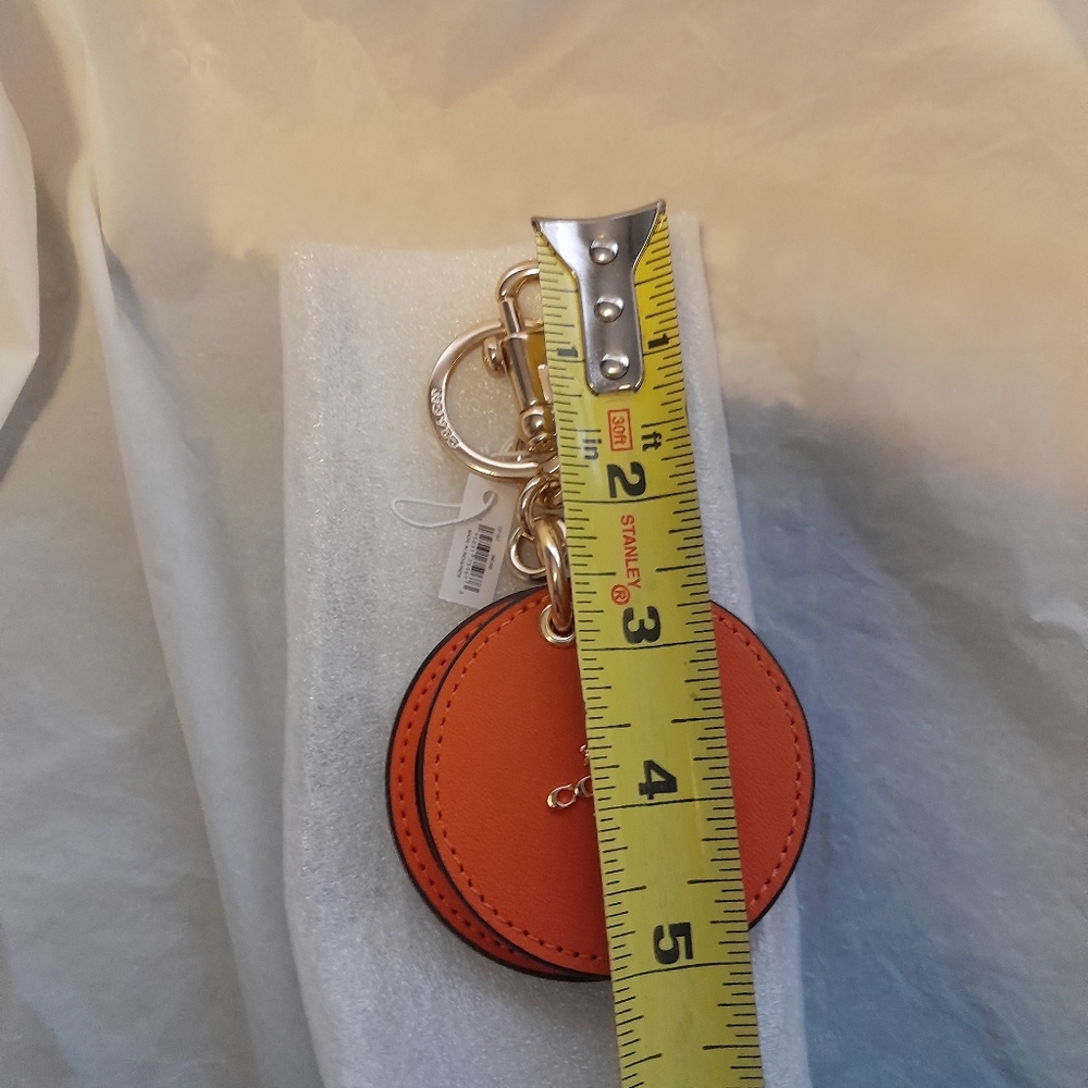 New Coach Tote Charm/Mirror In Orange Color NWT - Picture 2 of 7